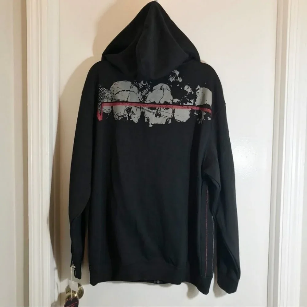 VANS LOGO HOODIE FULL ZIP Black JACKET With Pockets MEN'S SIZE XL NEW NWT - Picture 5 of 16